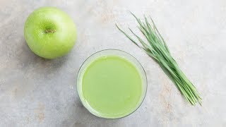 Beautiful Skin with Green Apple Wheatgrass Detox Juice [upl. by Ahsenauj157]