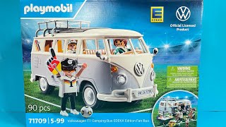 Unboxing Playmobil EDEKA Fan Bus Volkswagen T1 Camping Bus  71709  EM 2024 ⚽  Familie Wassermann [upl. by Hamrnand]