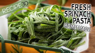 Fresh Spinach Pasta Made From Scratch [upl. by Nifares]