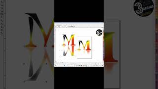 How to Design M logo in Coreldraw fouryoupage logo virulshort terendingshort 3geniusGraphics [upl. by Htebsil]