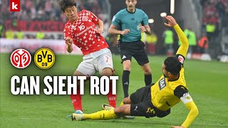 Bärendienst von Can Sahin über Rote Karte quotEmre darf da nicht so hingehenquot  Mainz  BVB 31 [upl. by Olsewski]