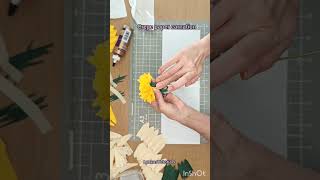 Yellow carnation from crepe paper carnations diypaperflower tutorial papercraft flowers diy [upl. by Samtsirhc]