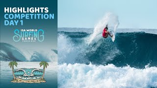 Highlights  Competition Day 1  2024 ISA World Surfing Games [upl. by Janik]