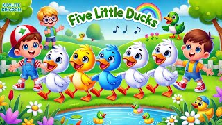 Five Little Ducks  English Poem amp Nursrey Rhymes For Kids [upl. by Ajnek]