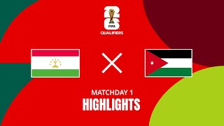 Tajikistan  Jordan  2026 FIFA World Cup AFC Asian Qualifiers  Highlights [upl. by Racklin]