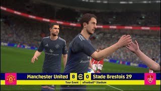 ✅eFOOTBALL EURO LEAGUE  Stade Brestois 29 vs Manchester United [upl. by Mccarty]