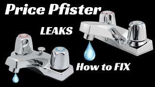 Price Pfister LEAKING Bathroom Faucet Repair fast DIY [upl. by Nosyla]