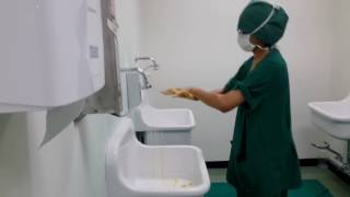 Surgical hand washing การล้างมือเพื่อผ่าตัด [upl. by Anatak]