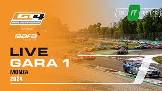 LIVE I Gara 1 I Monza I GT4 European Series Powered by RAFA Racing Club 2024 Italian [upl. by Verger]