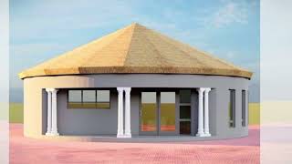 Modern latest grass thatched house design  African culture  modern cool houses [upl. by Aseeram291]