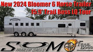 New 2025 Bloomer 6 Horse Trailer with Custom 159quot Trail Boss Living Quarter Tour [upl. by Ybbed]