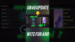 oppo a31 sensitivity settings in free fire after ob46 updat 2024 RIOTFFOFFICIAL ⚙️📲🔏 [upl. by Elcin288]