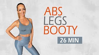 26 MIN BAUCH BEINE PO WORKOUT  Einfach zum mitmachen  Katja Seifried [upl. by Remat176]