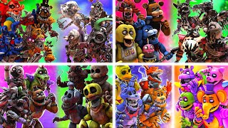 SFM FNaF Top 5 BEST FNaF vs Fight Animations [upl. by Pallua]