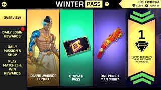 Winter Pass Discount Event Update 2024  New Event Free Fire Bangladesh Server  Free Fire New Event [upl. by Ewan]