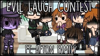 Evil Laugh Contest  Afton Family  Gacha Life Skit  READ DESC [upl. by Llenrod]