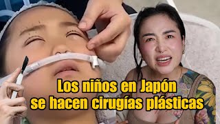 NIÑA DE 9 AÑOS SE HIZO CIRUGÍA PLÁSTICA EN LA CARA VICEAsia 元祖整形ママ [upl. by Slifka]