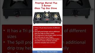 Prestige 3 Burner Glass Top Gas Stove  Review [upl. by Ylliw]