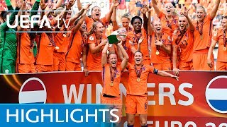 Womens EURO final highlights Netherlands v Denmark [upl. by Hairim]