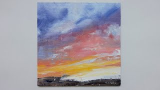 How to Paint a Sunset Sky  Full Tutorial [upl. by Iey]