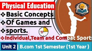 Basic concepts of Games and Sports  Unit 2  Physical Education  BaBcomBscLucknow University [upl. by Eugine]