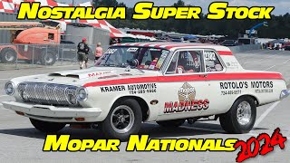 Nostalgia Super Stock Drag Racing Mopar Nationals 2024 [upl. by Landes]