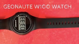 GEONAUTE W100 M Stopwatch Black  Review and handson [upl. by Jenness839]