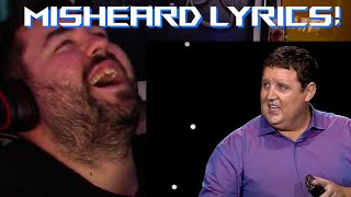 Peter Kay  Misheard Lyrics REACTION for the first time ever [upl. by Entwistle]