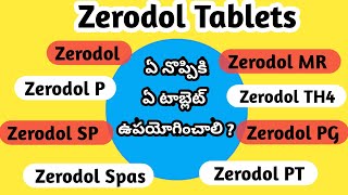 Types of Zerodol Tablets in Telugu [upl. by Frear706]