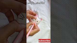 diy kitty pencil pouch 👝 🐈 diy shorts youtubepartner youtubeshorts viralvideo trending pencil [upl. by Edythe]