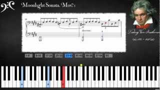 Beethoven  quotMoonlightquot Sonata Learn to play [upl. by Nedyrb]