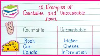 Countable And Uncountable Nouns English Grammar  noun 10 countable and uncountable nouns [upl. by Menell237]