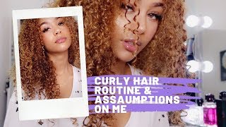 Curly Hair Routine amp Assumptions On ME  Amelia Monét [upl. by Ardnwahs]