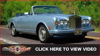 1984 Rolls Royce Corniche Convertible SOLD [upl. by Painter507]