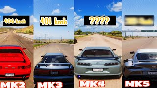 Ultimate SUPRA comparison  MK2 vs MK3 vs MK4 vs MK5  FORZA HORIZON 5 [upl. by Alexandro965]