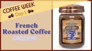 French Roasted Coffee ☕️ from Candleberry ☕️ candle review for COFFEE WEEK [upl. by Nylhtiak825]