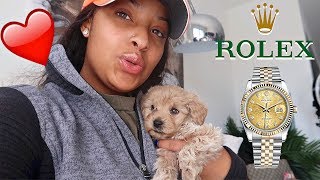 I HAD THE BEST BIRTHDAY EVER HE BOUGHT ME A DOG ROLEX AND YACHT VLOGMAS DAY 1 [upl. by Ahseim]