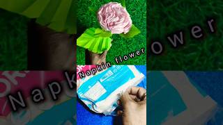 Beautiful napkin flower making  napkin flowers 🌼flowers [upl. by Thomasina289]