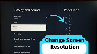 Haier Google TV  How to Change Screen Resolution HD FULL HD 4K 8K on Haier Google Android TV [upl. by Goldsworthy46]