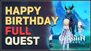 Happy Birthday Genshin Impact Full Quest [upl. by Shiri]