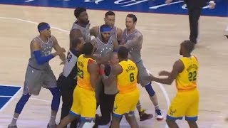 Bledsoe Ejected Giannis 45 Pts Blocks Embiid 4 Times 201819 NBA Season [upl. by Martreb]