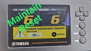 Yamaha 6YC Multi function meter maintain Reset Sinhala Outboard Motor 250 HP [upl. by Nassi]