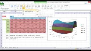 Plotting a 3D graph in Excel [upl. by Adaner614]