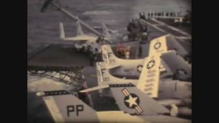 USS Ticonderoga CVA14 conducting bombing raids over North VietNam [upl. by Ocinemod]