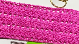 2 Rows repeat🥰 Super Beautiful and Easy Crochet pattern for Beginners  New Crochet Design [upl. by Girardo]