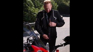 Helite Airbag Adventure Touring Jacket Inflating in Slow Motion [upl. by Aidroc179]