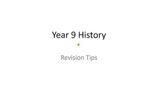 Year 9 History revision guide [upl. by Beyer]