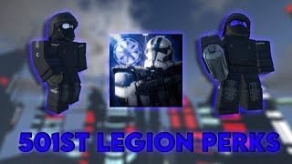 501st Legions Perks Showcase  Roblox GAR [upl. by Klinges]