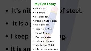 My Pen Essay  My Pen Essay 10 Lines english mypen shorts [upl. by Josselyn134]