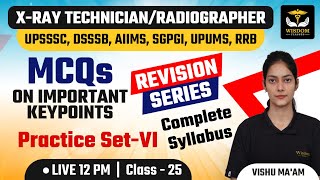 XRAY TECHNICIANRADIOGRAPHER REVISION SERIES  MCQ with Imp Keypoints  by Vishu Mam  Wisdom Class [upl. by Merete]